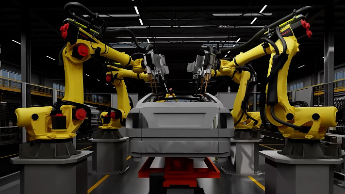 R-2000 Car Assembly Line Rendering Isaac Sim